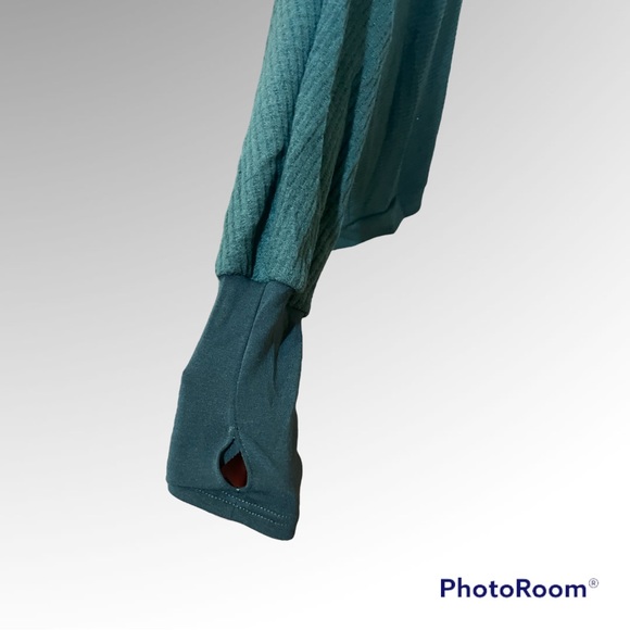 Waffle knit sweater - teal - Picture 4 of 5